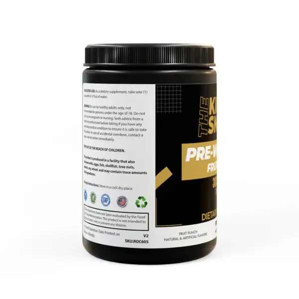 Pre-Workout Supplement, Fruit Punch (204g, 7.1oz) - Image 2