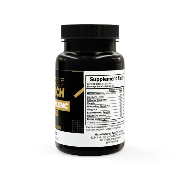 Magnesium Zinc Supplement (90 Capsules) - Image 3